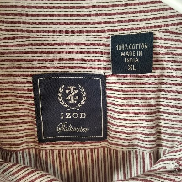 Izod Men's Striped Button Down Long Sleeve Shirt - Picture 2 of 4